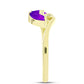 Inel din Argint 925 Placat cu Aur ( 2.13 grame ) cu Agat Violet 0.62 Carate