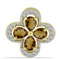 Pandantiv din Argint 925 Placat cu Aur ( 1.45 grame ) cu Cuarț Coniac și Topaz Alb 1.35 Carate