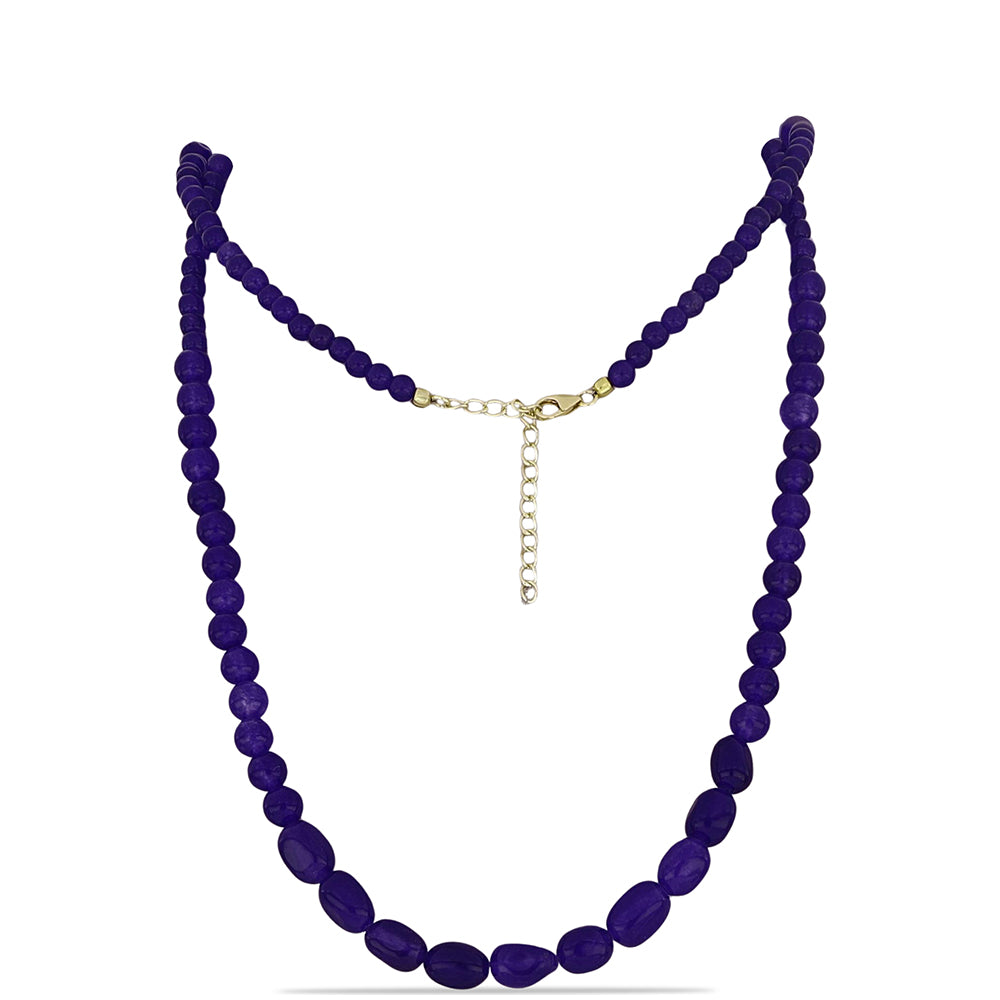 Colier din Argint 925 Placat cu Aur ( 1.01 grame ) cu Agat Violet 105.66 Carate 1 