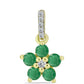 Pandantiv din Argint 925 Placat cu Aur ( 0.87 grame ) cu Smarald Brazilian și Topaz Alb 0.67 Carate