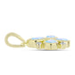Pandantiv din Argint 925 Placat cu Aur ( 1.79 grame ) cu Piatra Lunii Curcubeu 1.49 Carate