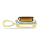 Pandantiv din Argint 925 Placat cu Aur ( 1.25 grame ) cu Cuarț Coniac și Topaz Alb 2.11 Carate