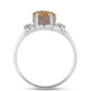 Inel din Argint 925 ( 2.4 grame ) cu Drusy Auriu și Topaz Alb 2.73 Carate