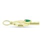 Cruce Pandantiv din Argint 925 Placat cu Aur ( 2.02 grame ) cu Smarald Brazilian 0.38 Carate