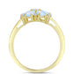 Inel din Argint 925 Placat cu Aur ( 2.73 grame ) cu Piatra Lunii Curcubeu 1.49 Carate