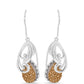 Cercei din Argint 925 ( 5.28 grame ) cu Drusy Auriu 6.34 Carate