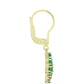Cercei din Argint 925 Placat cu Aur ( 2.28 grame ) cu Smarald Brazilian 1.23 Carate
