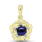 Pandantiv din Argint 925 Placat cu Aur ( 1.07 grame ) cu Perlă de Cultură Neagră și Topaz Alb 0.61 Carate