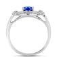 Inel din Argint 925 ( 2.93 grame ) cu Safir Albastru Australian și Topaz Alb 1.65 Carate
