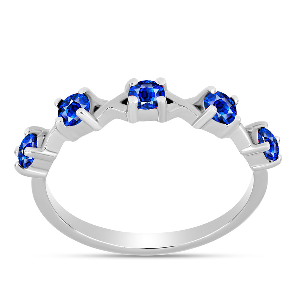 Inel din Argint 925 ( 2.13 grame ) cu Safir Albastru Australian 0.89 Carate 3 