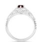 Inel din Argint 925 ( 2.86 grame ) cu Granat Barton 0.32 Carate