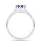 Inel din Argint 925 ( 3.25 grame ) cu Safir Albastru Australian 1.08 Carate