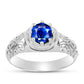 Inel din Argint 925 ( 3.25 grame ) cu Safir Albastru Australian 1.08 Carate