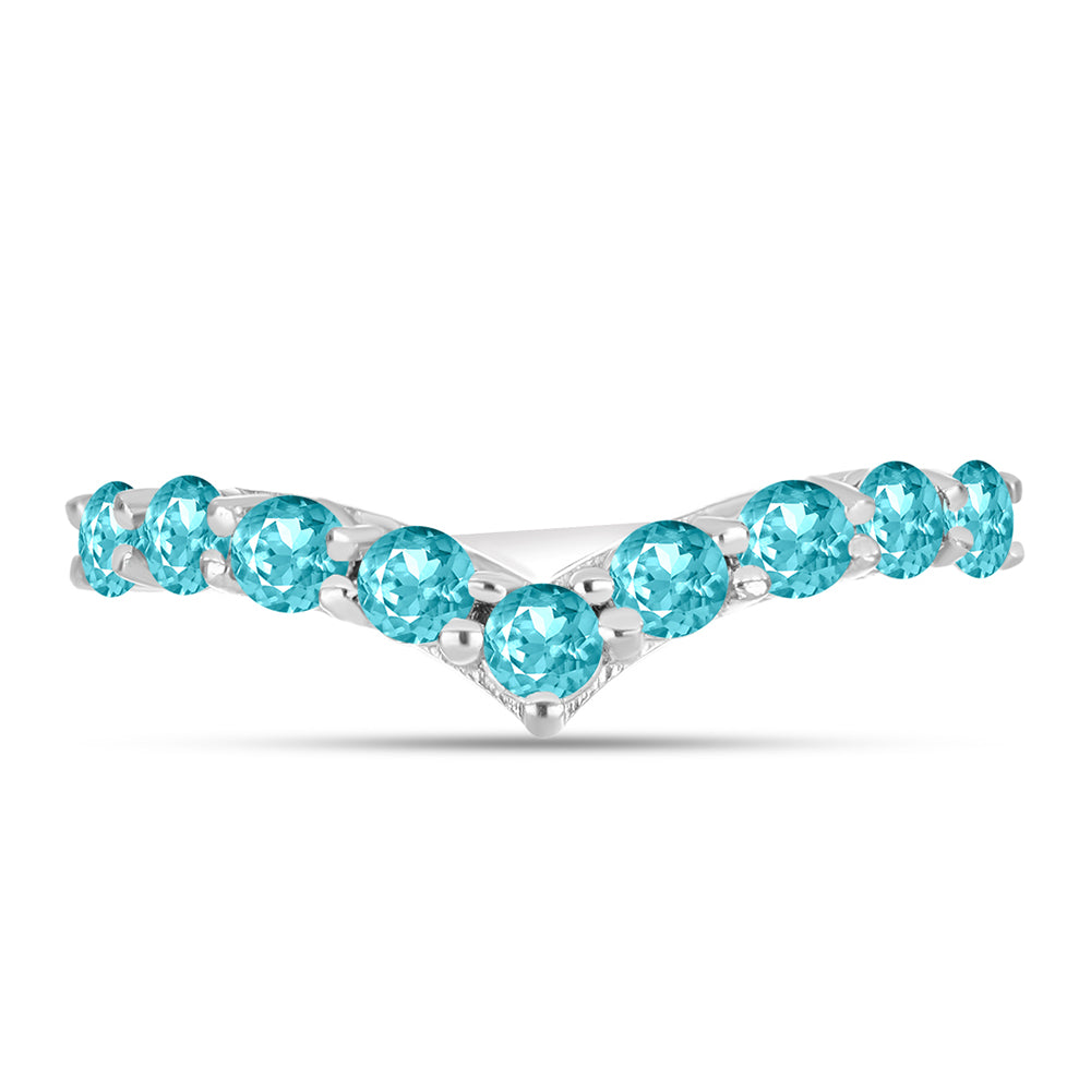 Inel din Argint 925 ( 2.2 grame ) cu Cuarț Paraiba 1.25 Carate 1 
