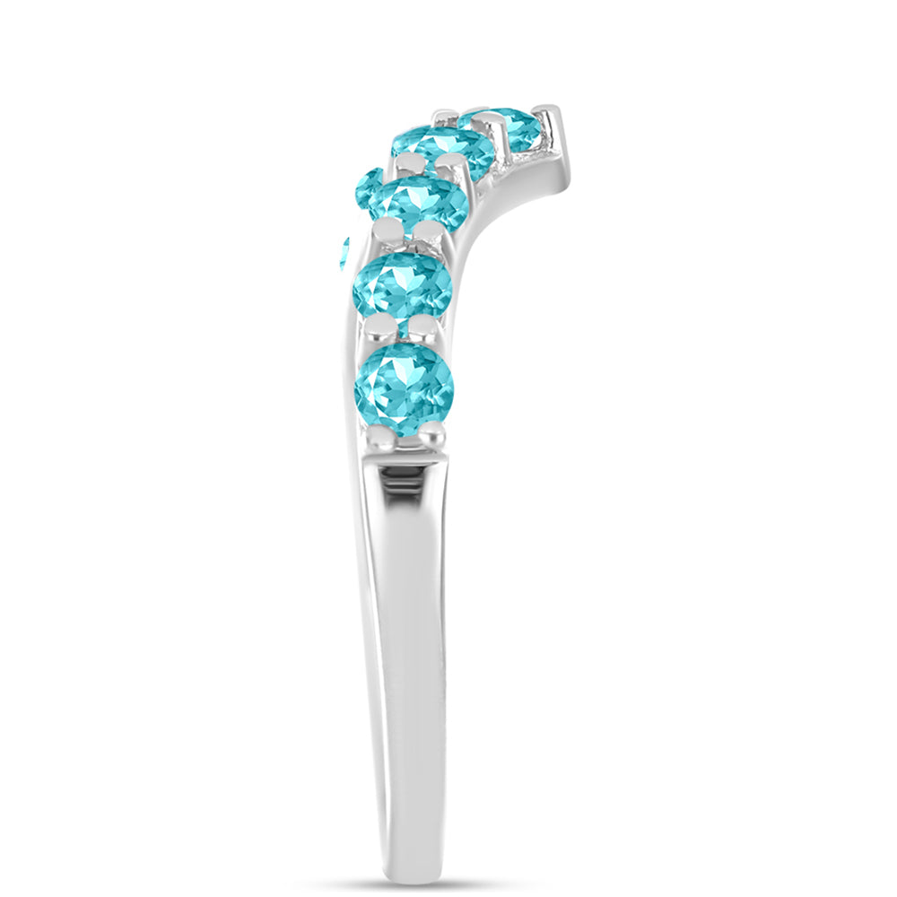Inel din Argint 925 ( 2.2 grame ) cu Cuarț Paraiba 1.25 Carate