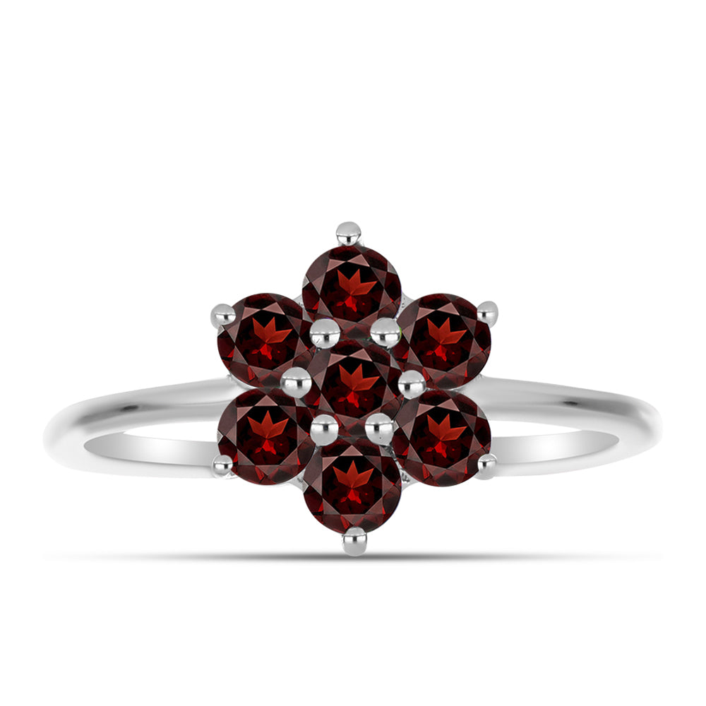 Inel din Argint 925 ( 1.73 grame ) cu Granat Barton 1.07 Carate 1 