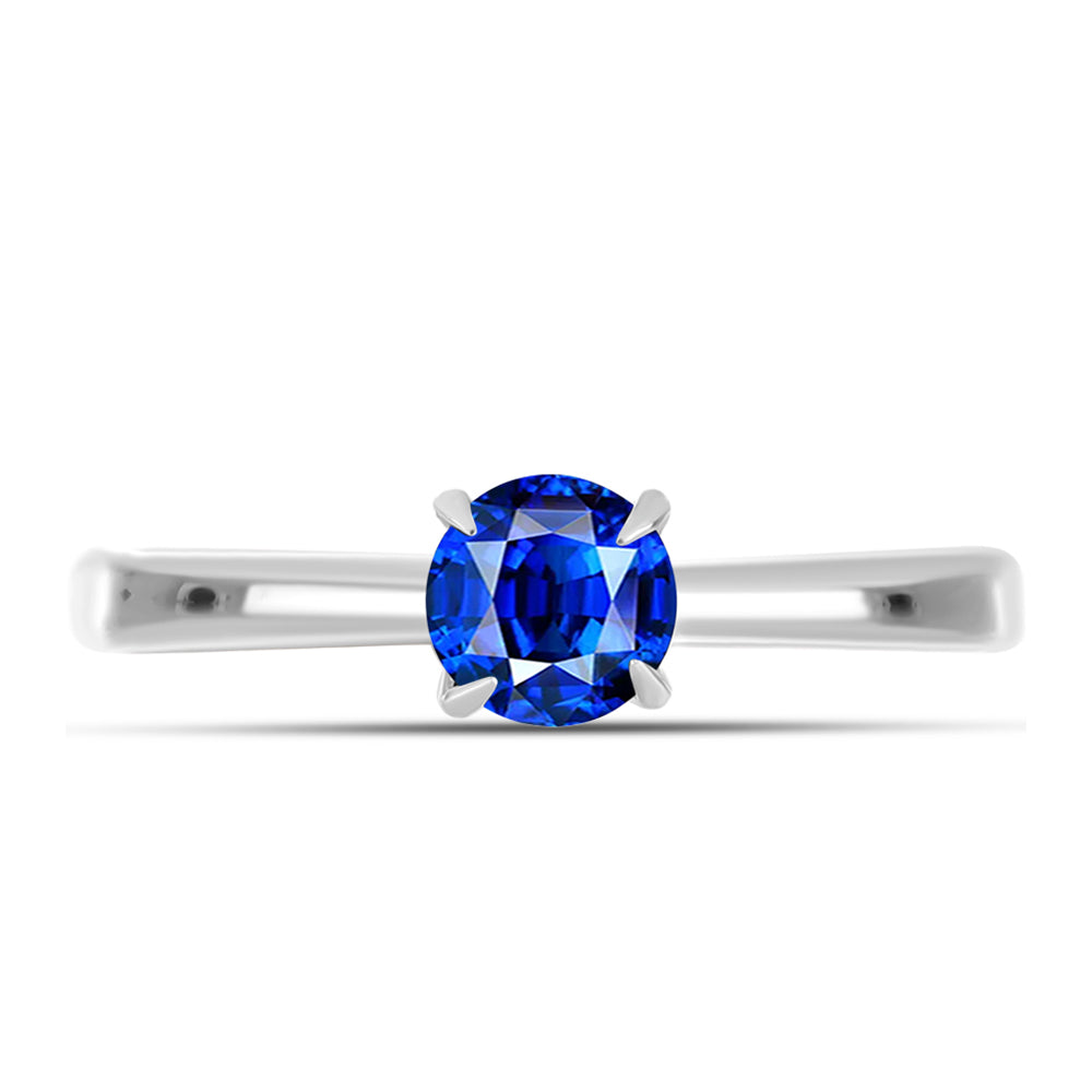 Inel din Argint 925 ( 1.74 grame ) cu Safir Albastru Australian 0.73 Carate 1 