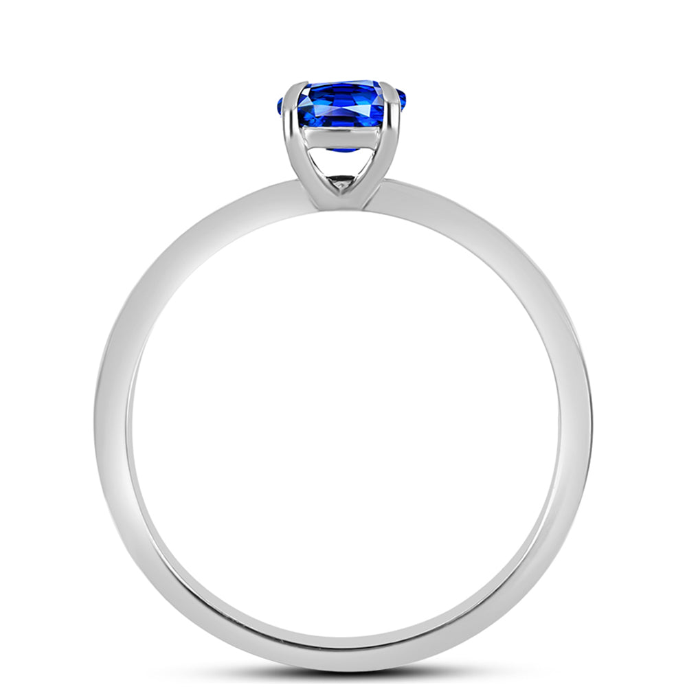 Inel din Argint 925 ( 1.74 grame ) cu Safir Albastru Australian 0.73 Carate 2 
