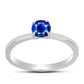 Inel din Argint 925 ( 1.74 grame ) cu Safir Albastru Australian 0.73 Carate