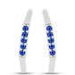 Cercei din Argint 925 ( 3.81 grame ) cu Safir Albastru Australian 0.2 Carate