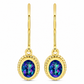 Cercei din Argint 925 Placat cu Aur ( 2.97 grame ) cu Topaz Mistic 1.4 Carate