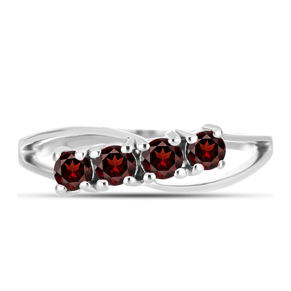 Inel din Argint 925 ( 2.06 grame ) cu Granat Barton 0.96 Carate 1 