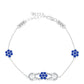 Brățară din Argint 925 ( 4.73 grame ) cu Safir Albastru Australian și Topaz Alb 1.77 Carate