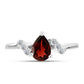 Inel din Argint 925 ( 1.81 grame ) cu Granat Barton și Topaz Alb 0.89 Carate