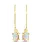 Cercei din Argint 925 Placat cu Aur ( 1.28 grame ) cu Opal Welo 0.57 Carate