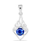 Pandantiv din Argint 925 ( 0.85 grame ) cu Safir Albastru Australian 0.73 Carate