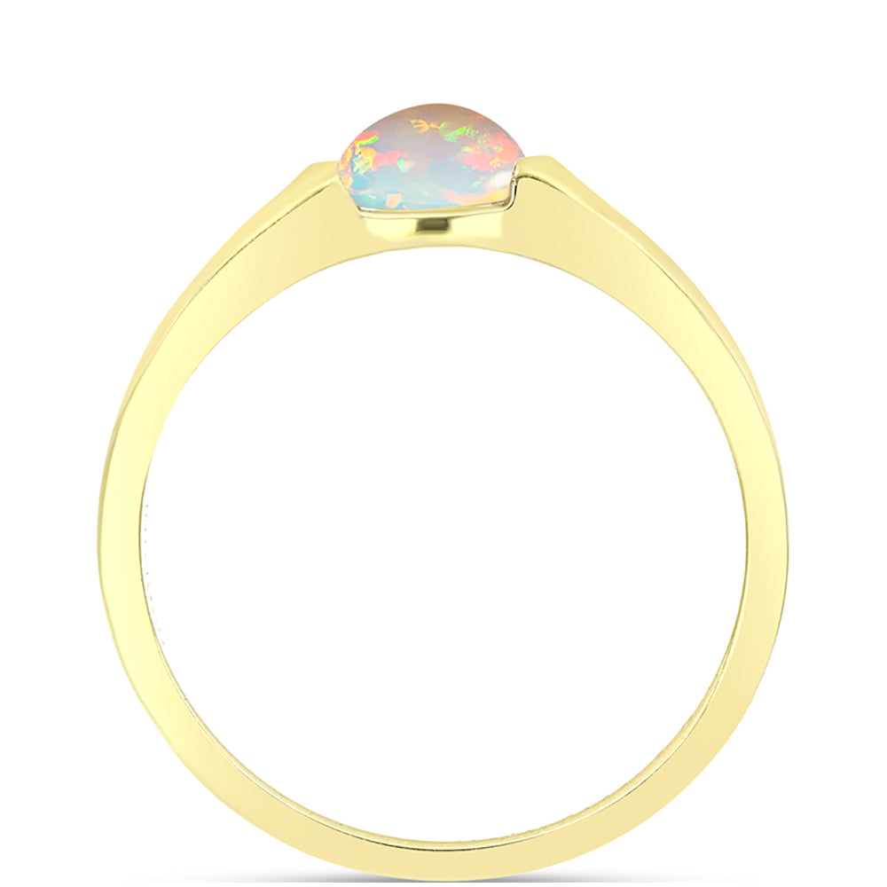 Inel din Argint 925 Placat cu Aur ( 2.27 grame ) cu Opal Welo 0.33 Carate 2 