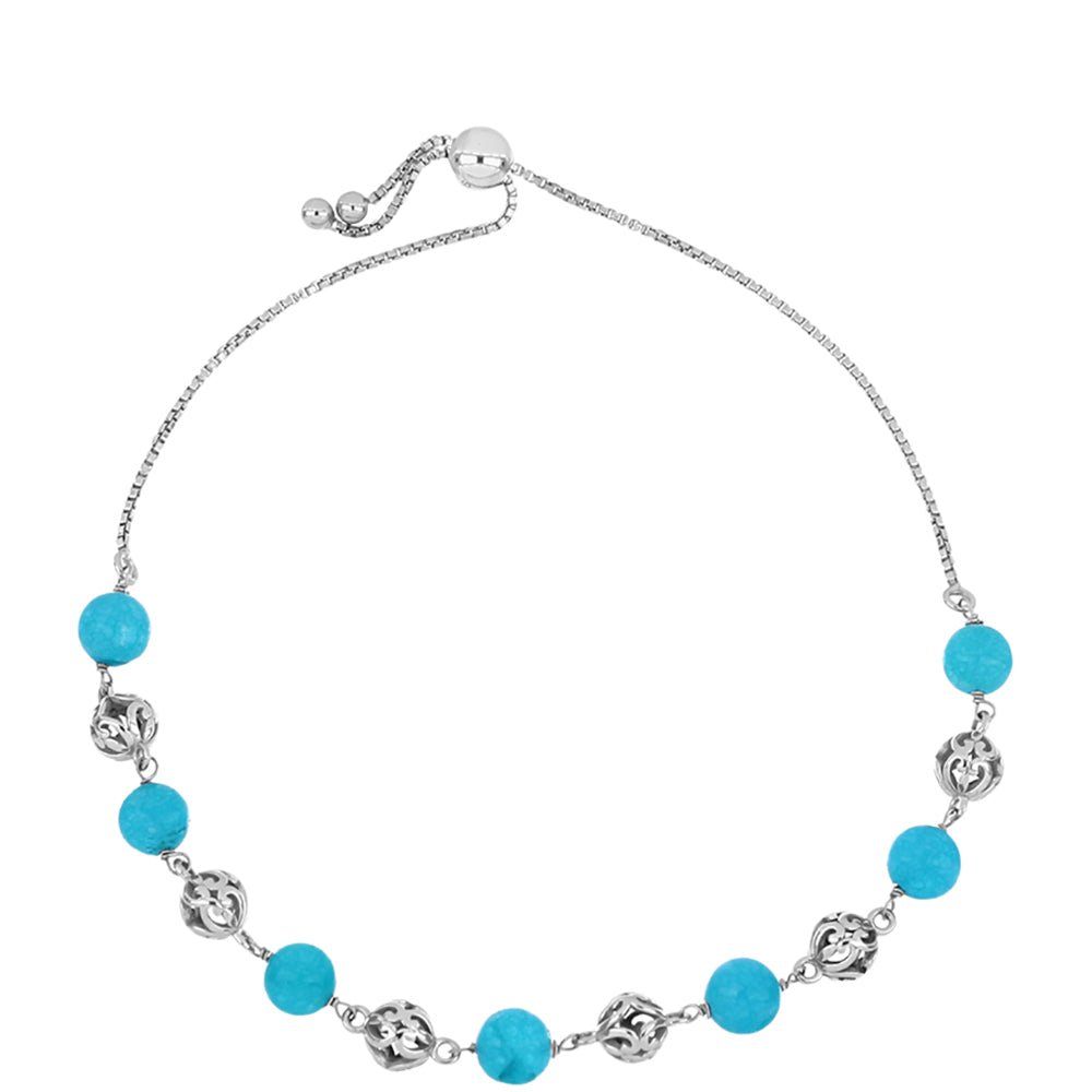 Brățară din Argint 925 ( 4.28 grame ) cu Cuarț Paraiba 11.75 Carate 1 