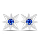 Cercei din Argint 925 ( 1.68 grame ) cu Safir Albastru Australian 0.33 Carate