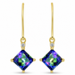 Cercei din Argint 925 Placat cu Aur ( 1.99 grame ) cu Topaz Mistic și Topaz Alb 2.64 Carate