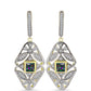 Cercei din Argint 925 Placat cu Aur ( 6.91 grame ) cu Topaz Mistic și Topaz Alb 1 Carate