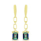 Cercei din Argint 925 Placat cu Aur ( 3.58 grame ) cu Topaz Mistic 2.66 Carate