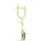 Cercei din Argint 925 Placat cu Aur ( 3.58 grame ) cu Topaz Mistic 2.66 Carate