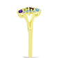 Inel din Argint 925 Placat cu Aur ( 2.57 grame ) cu Granat Barton și Ametist Marocan 1.04 Carate