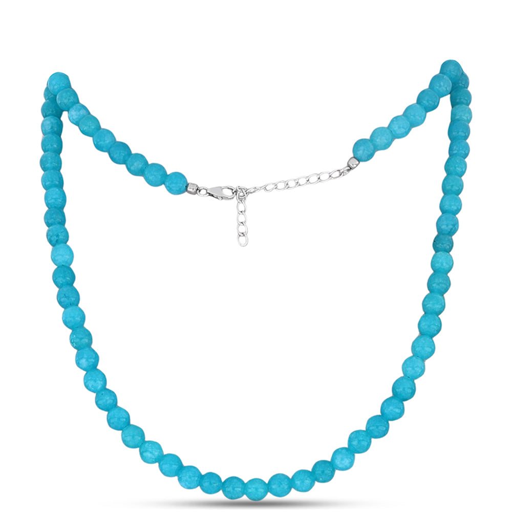 Colier din Argint 925 ( 0.93 grame ) cu Cuarț Paraiba 117.25 Carate