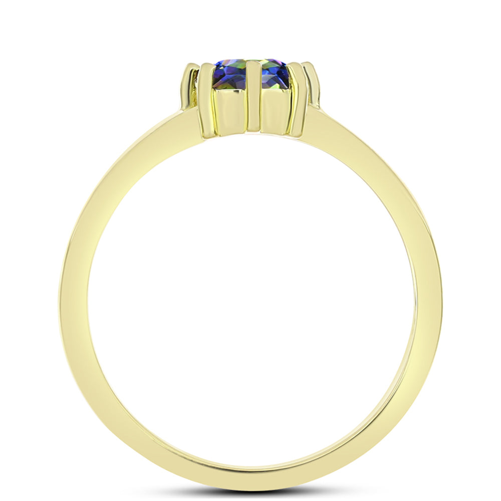 Inel din Argint 925 Placat cu Aur ( 2.42 grame ) cu Topaz Mistic 0.82 Carate