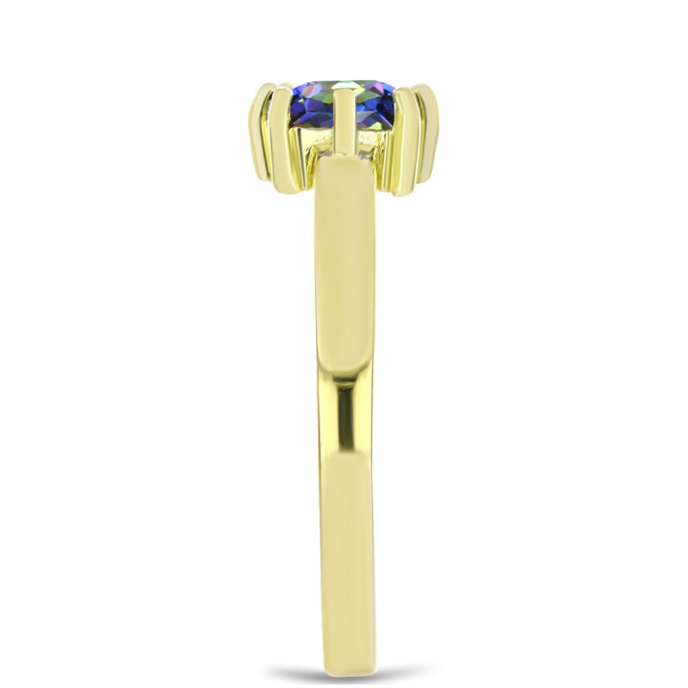 Inel din Argint 925 Placat cu Aur ( 2.42 grame ) cu Topaz Mistic 0.82 Carate