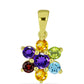 Pandantiv din Argint 925 Placat cu Aur ( 1.15 grame ) cu Granat Barton și Ametist Marocan 0.98 Carate