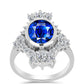 Inel din Argint 925 ( 4.36 grame ) cu Safir Albastru Australian și Topaz Alb 4.76 Carate