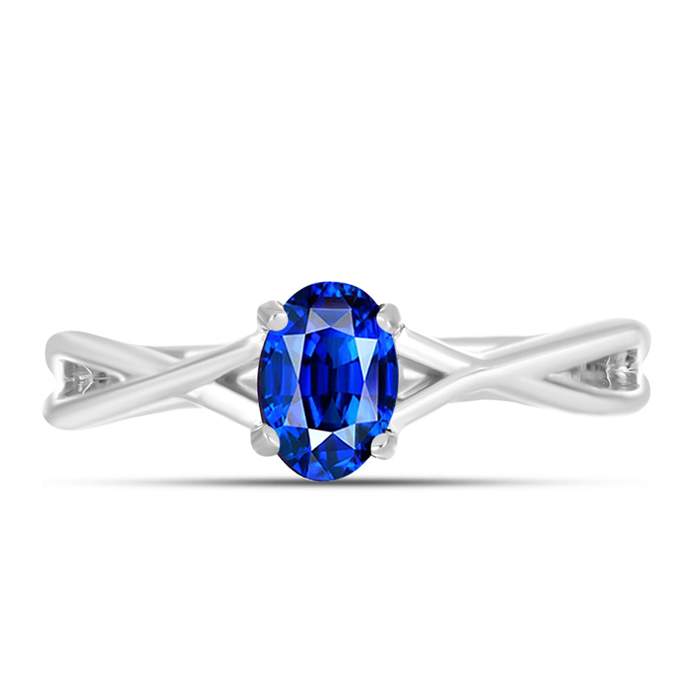 Inel din Argint 925 ( 1.76 grame ) cu Safir Albastru Australian 0.63 Carate