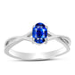 Inel din Argint 925 ( 1.76 grame ) cu Safir Albastru Australian 0.63 Carate