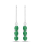 Cercei din Argint 925 ( 1.55 grame ) cu Smarald Brazilian 0.99 Carate