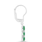 Cercei din Argint 925 ( 1.55 grame ) cu Smarald Brazilian 0.99 Carate