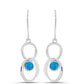 Cercei din Argint 925 ( 2.53 grame ) cu Opal Etiopian Albastru ”Paradis” 0.3 Carate