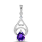 Pandantiv din Argint 925 ( 1.37 grame ) cu Ametist Marocan și Topaz Alb 1.03 Carate