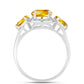 Inel din Argint 925 ( 3 grame ) cu Citrin Ural și Topaz Alb 3.59 Carate